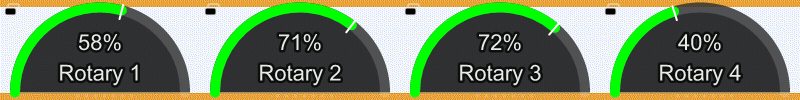 Touch strip: Rotary 1, Rotary 2, Rotary 3, Rotary 4